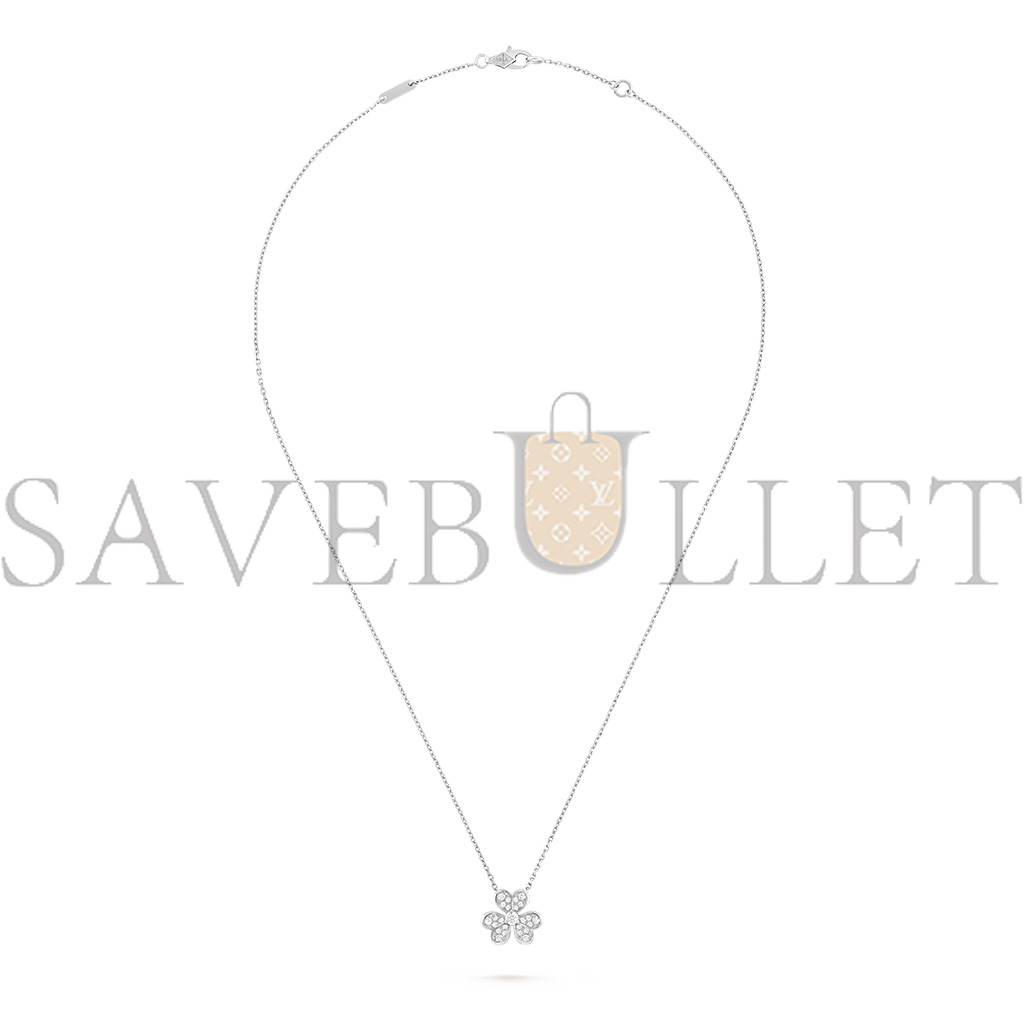 V*N CL*F arpels frivole pendant, mini model - white gold, diamond  vcarp3w300